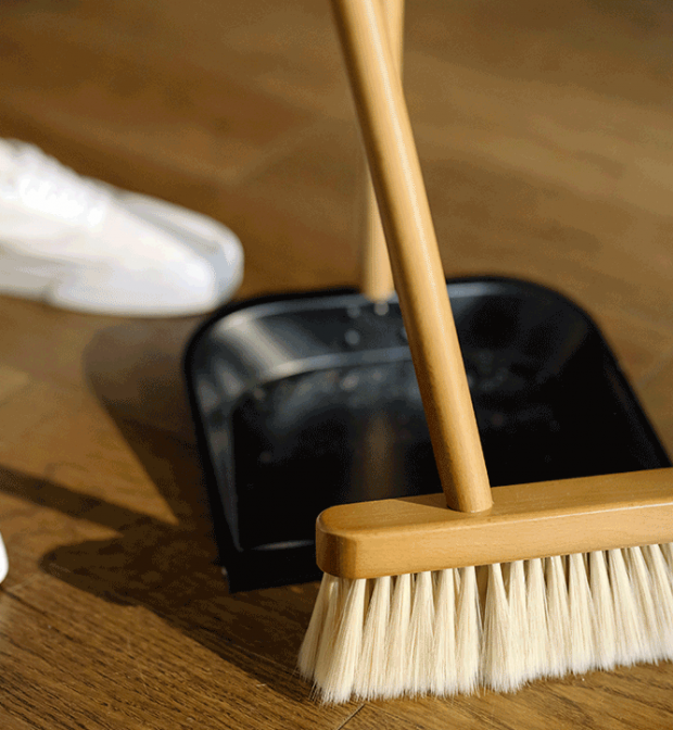 Brushing Floor - Cleaning Swansea